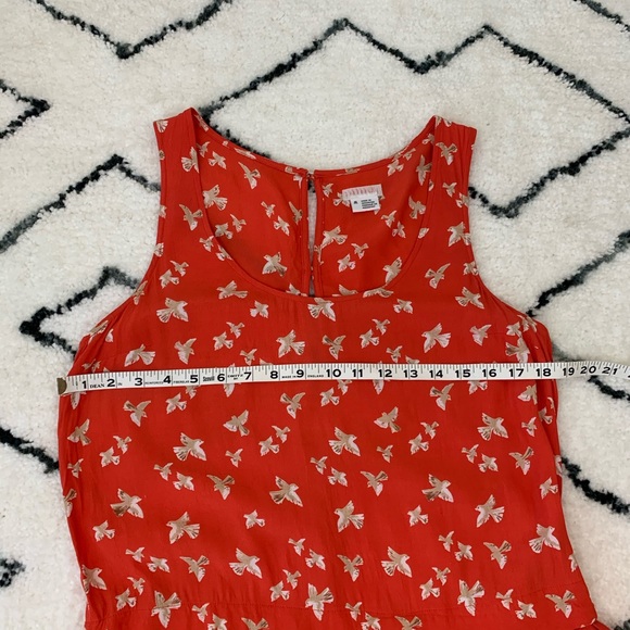 UO Cooperative Orange Bird Drop Waist Dress - Picture 5 of 7